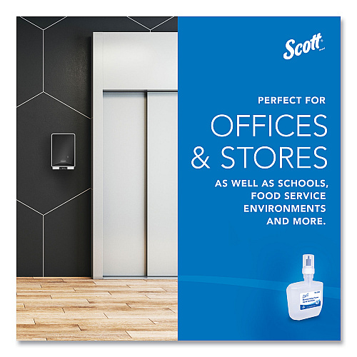 Scott Pro Moisturizing Foam Hand Sanitizer, 1,200 mL Cassette, Fruity Cucumber Scent, 2/Carton (91590)