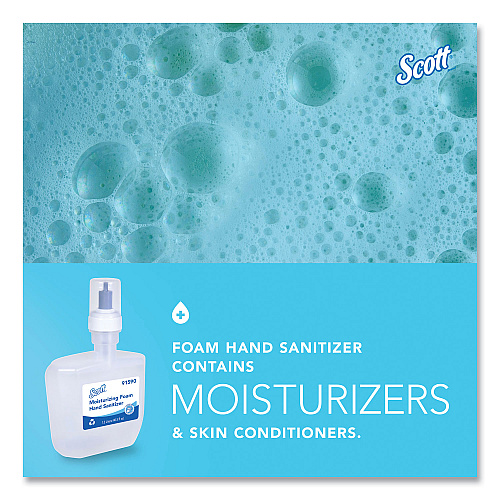 Scott Pro Moisturizing Foam Hand Sanitizer, 1,200 mL Cassette, Fruity Cucumber Scent, 2/Carton (91590)