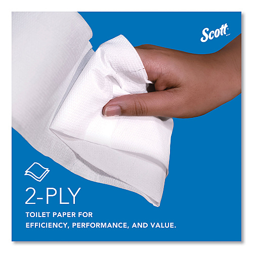 Scott Essential JRT Jumbo Roll Bathroom Tissue, Septic Safe, 2-Ply, White, 3.55" x 1,000 ft, 12 Rolls/Carton (07805)