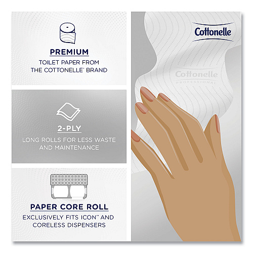 Cottonelle Clean Care Bathroom Tissue, Septic Safe, 2-Ply, White, 900 Sheets/Roll, 36 Rolls/Carton (53862)