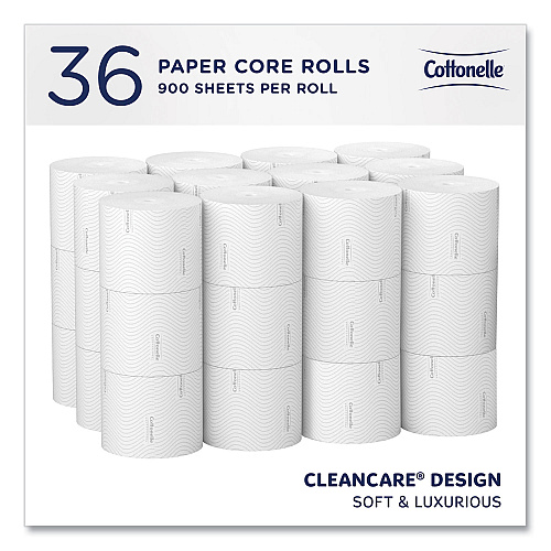 Cottonelle Clean Care Bathroom Tissue, Septic Safe, 2-Ply, White, 900 Sheets/Roll, 36 Rolls/Carton (53862)