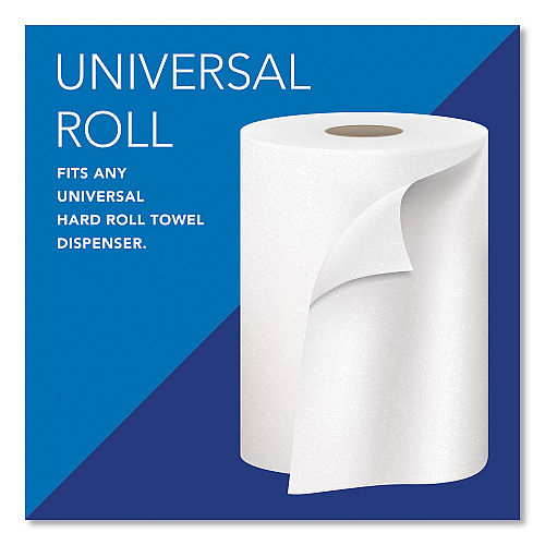 Scott Essential Hard Roll Towels for Business, Absorbency Pockets, 1-Ply, 8" x 800 ft,  1.5" Core, White, 12 Rolls/Carton (01040)