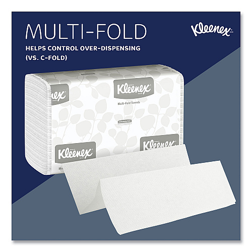 Kleenex&reg; Multifold Paper Towels, 1-Ply, White, 2400 Towels (01890)