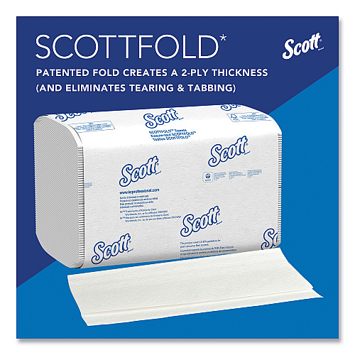 Pro Scottfold Towels, 1-Ply, 7.8 x 12.4, White, 175 Towels/Pack, 25 Packs/Carton (01960)