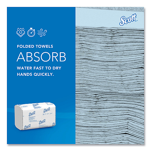 Pro Scottfold Towels, 1-Ply, 9.4 x 12.4, White, 175 Towels/Pack, 25 Packs/Carton (01980)