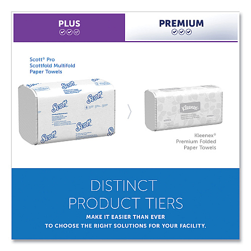 Pro Scottfold Towels, 1-Ply, 9.4 x 12.4, White, 175 Towels/Pack, 25 Packs/Carton (01980)