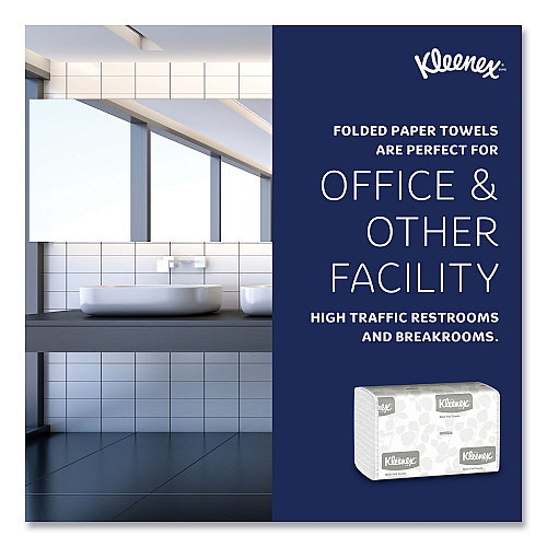 Kleenex&reg; Multifold Paper Towels, 1-Ply, White, 1200 Towels (02046)