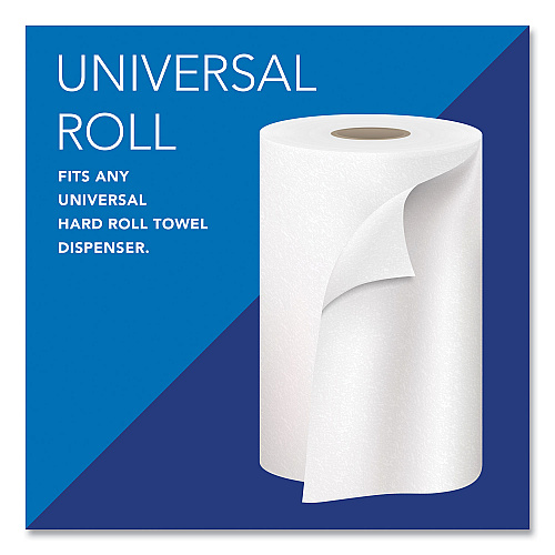 Scott Essential Hard Roll Towels for Business, Absorbency Pockets, 1-Ply, 8" x 400 ft, 1.5" Core, White, 12 Rolls/Carton (02068)