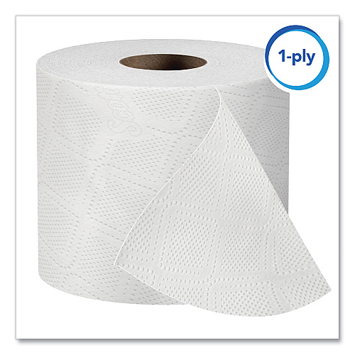 Scott Essential Standard Roll Bathroom Tissue for Business, Septic Safe, 1-Ply, White, 1,210 Sheets/Roll, 80 Rolls/Carton (05102CT)