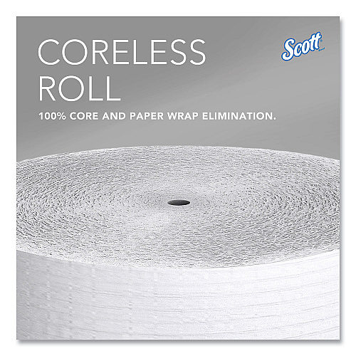 Scott&reg; Coreless Jumbo Jr. Toilet Paper Rolls, 1-Ply, 2300-ft., 12 Rolls (07005)