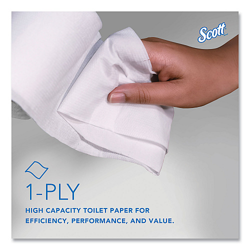 Scott&reg; Coreless Jumbo Jr. Toilet Paper Rolls, 1-Ply, 2300-ft., 12 Rolls (07005)