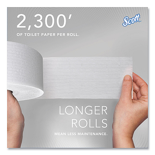 Scott&reg; Coreless Jumbo Jr. Toilet Paper Rolls, 1-Ply, 2300-ft., 12 Rolls (07005)