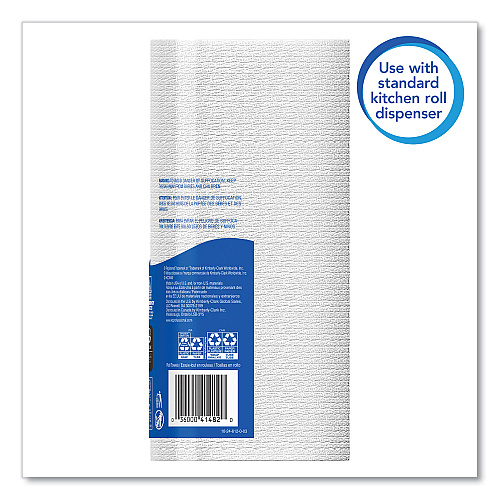 Scott Kitchen Roll Towels, 1-Ply, 11 x 8.75, White, 128/Roll, 20 Rolls/Carton (41482)