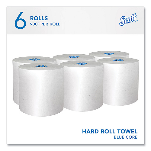 Scott&reg; Pro Hardwound Paper Towels, White, 900-ft., 6 Rolls (43959)