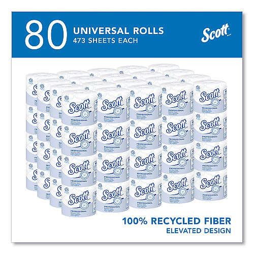 Scott&reg; Pro Standard Toilet Paper, 2-Ply, White, 473 Sheets, 80 Rolls (13217)