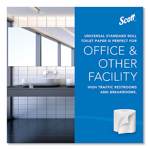 Scott&reg; Pro Standard Toilet Paper, 2-Ply, White, 473 Sheets, 80 Rolls (13217)