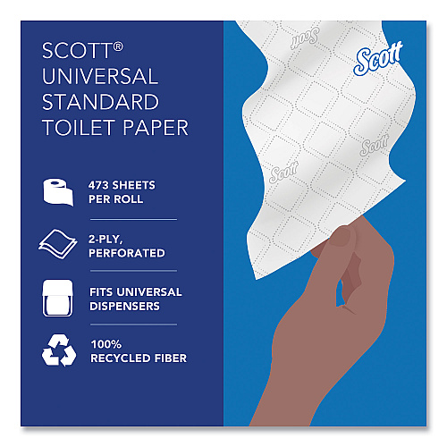 Scott&reg; Pro Standard Toilet Paper, 2-Ply, White, 473 Sheets, 80 Rolls (13217)
