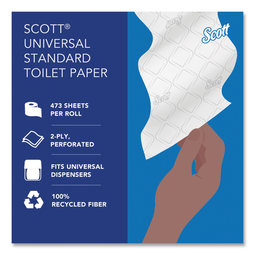 Scott 13217 Pro Standard Toilet Paper, 2-Ply, White, 473 Sheets