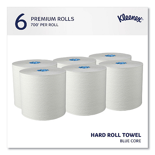 Scott&reg; Pro Plus Hardwound Paper Towels, White, 700-ft., 6 Rolls (25637)