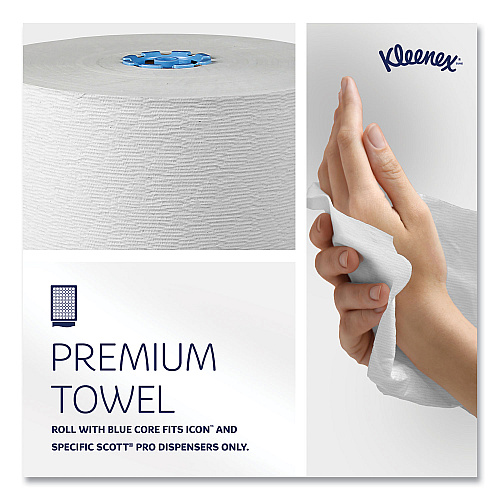 Scott&reg; Pro Plus Hardwound Paper Towels, White, 700-ft., 6 Rolls (25637)