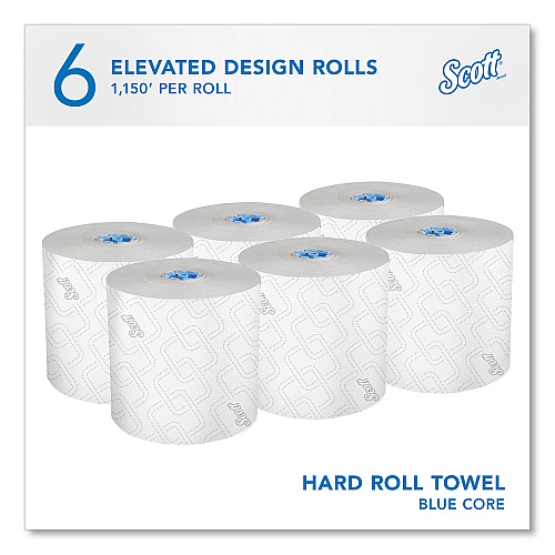 Scott&reg; Pro Hardwound Paper Towels, White, 1,150-ft., 6 Rolls (25702)