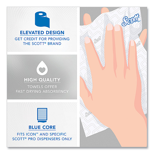Scott&reg; Pro Hardwound Paper Towels, White, 1,150-ft., 6 Rolls (25702)