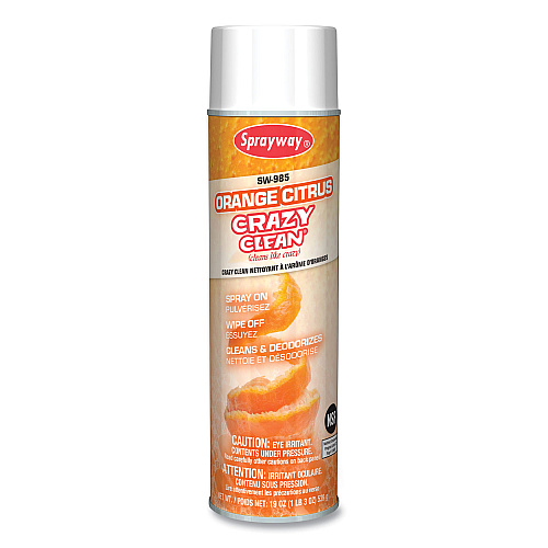 Sprayway Orange Citrus Crazy Clean, Orange Scent, 19 oz Aerosol Spray, Dozen (985)