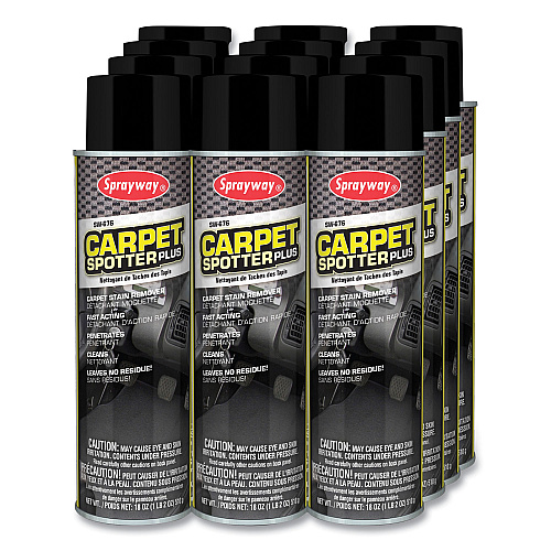 Sprayway Carpet Spotter Plus, Butyl Scent, 18 oz Aerosol Spray, Dozen (676)