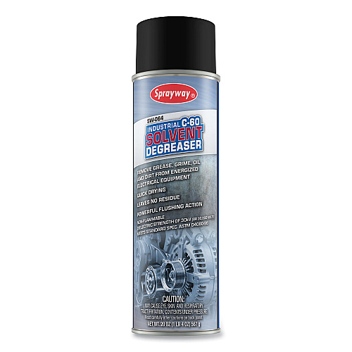 Sprayway C-60 Industrial Solvent Degreaser, 20 oz, Dozen (064)
