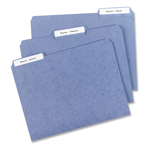Avery Mini-Sheets Permanent File Folder Labels, 0.66 x 3.44, White, 12/Sheet, 25 Sheets/Pack (2181)