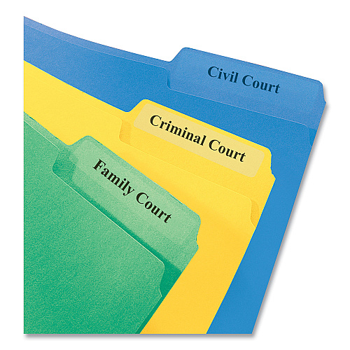 Avery Clear Permanent File Folder Labels with Sure Feed Technology, 0.66 x 3.44, Clear, 30/Sheet, 15 Sheets/Pack (5029)