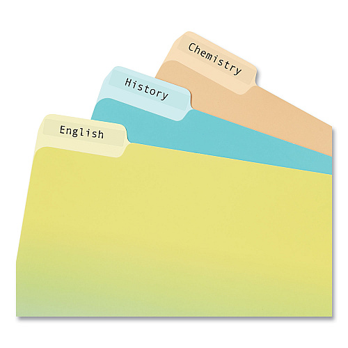 Avery Clear Permanent File Folder Labels with Sure Feed Technology, 0.66 x 3.44, Clear, 30/Sheet, 15 Sheets/Pack (5029)