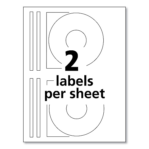 Avery Laser CD Labels, Matte White, 100/Pack (5698)