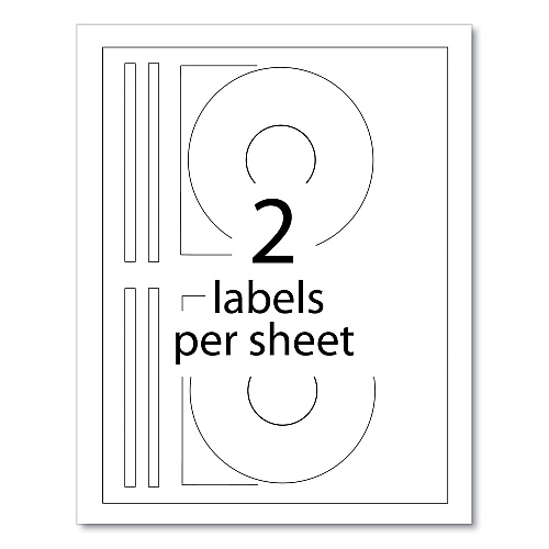 Avery Inkjet CD Labels, Matte White, 100/Pack (8691)