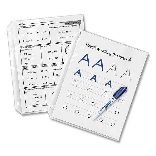Avery Quick Top and Side Loading Sheet Protectors, Letter, Non-Glare, 50/Box (73803)