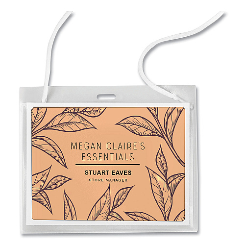 Avery Necklace-Style Badge Holder w/Laser/Inkjet Insert, Top Load, 4 x 3, WE, 100/Box (74459)