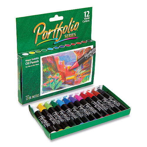 Crayola Portfolio Series Oil Pastels, 12 Assorted Colors, 12/Pack (523612)
