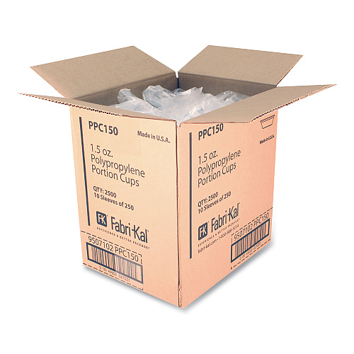 Fabri-Kal Portion Cups, 1.5 oz, Clear, 250/Sleeve, 10 Sleeves/Carton (PPC150)