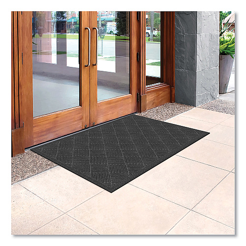 Apache Mills Ecomat Crosshatch Entry Mat, 36 x 60, Charcoal (072023)