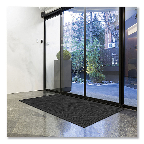 Apache Mills Ecomat Crosshatch Entry Mat, 48 x 72, Charcoal (062023)