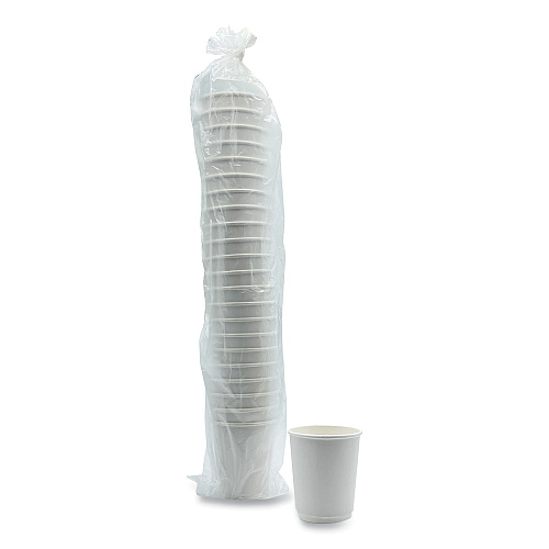 Boardwalk Paper Hot Cups, Double-Walled, 8 oz, White, 500/Carton (BWKDW8HCUP)