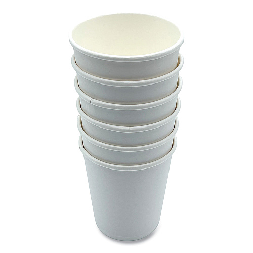 Boardwalk Paper Hot Cups, Double-Walled, 8 oz, White, 500/Carton (BWKDW8HCUP)
