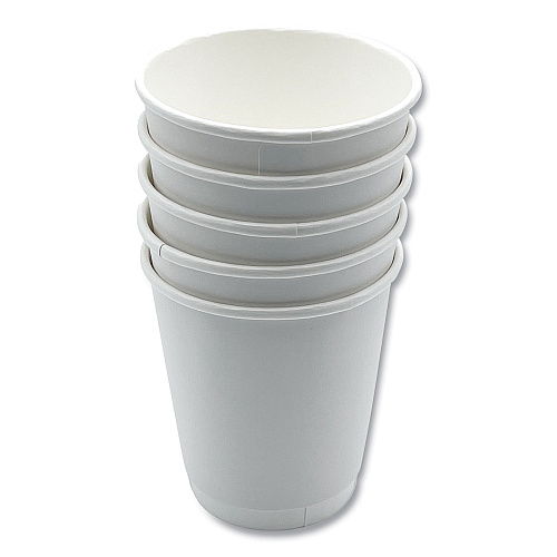 Boardwalk Paper Hot Cups, Double-Walled, 10 oz, White, 500/Carton (BWKDW10HCUP)