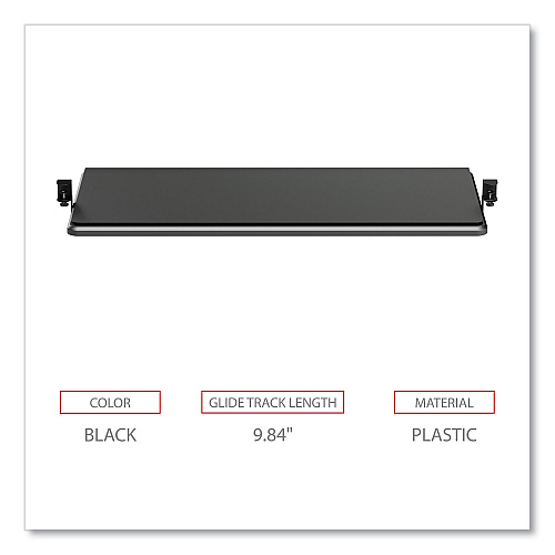Alera AdaptivErgo Clamp-On Keyboard Tray, 30.7" x 13", Black (ALEKBT1B)