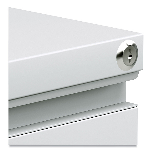 Alera File Pedestal with Full-Length Pull, Left/Right, 3-Drawers: Box/Box/File, Legal/Letter, Light Gray, 14.96" x 19.29" x 27.75" (ALEPBBBFLG)