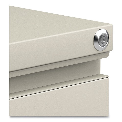 Alera File Pedestal with Full-Length Pull, Left or Right, 3-Drawers: Box/Box/File, Legal/Letter, Putty, 14.96" x 19.29" x 27.75" (ALEPBBBFPY)