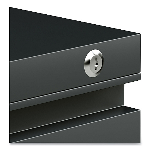 Alera File Pedestal with Full-Length Pull, Left or Right, 2-Drawers: Box/File, Legal/Letter, Charcoal, 14.96" x 19.29" x 21.65" (ALEPBBFCH)