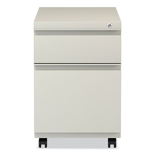 Alera File Pedestal with Full-Length Pull, Left or Right, 2-Drawers: Box/File, Legal/Letter, Putty, 14.96" x 19.29" x 21.65" (ALEPBBFPY)
