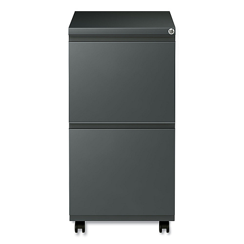 Alera File Pedestal with Full-Length Pull, Left or Right, 2 Legal/Letter-Size File Drawers, Charcoal, 14.96" x 19.29" x 27.75" (ALEPBFFCH)