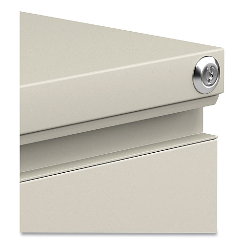 Alera File Pedestal with Full-Length Pull, Left or Right, 2 Legal/Letter-Size File Drawers, Putty, 14.96" x 19.29" x 27.75" (ALEPBFFPY)
